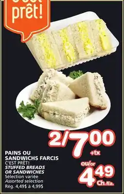 Marches Tradition C'EST PRET! STUFFED BREADS OR SANDWICHES offer