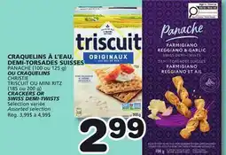 Marches Tradition PANACHE CRACKERS (100 or 125 g) OR CHRISTIE TRISCUIT OR MINI RITZ SWISS DEMI-TWISTS (185 or 200 g) offer