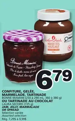 Marches Tradition BONNE MAMAN JAM (250 to 290 mL, 360 to 380 g), LAURA SECORD JELLY, MARMALADE OR SPREAD (725 g) offer
