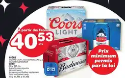 Marches Tradition COORS LIGHT, SLEEMAN CLEAR 2.0 OR BUDWEISER offer
