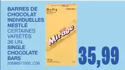 Wholesale Club BARRES DE CHOCOLAT INDIVIDUELLES, 36 UN offer