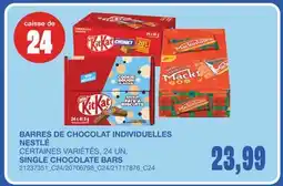 Wholesale Club BARRES DE CHOCOLAT INDIVIDUELLES, 24 UN offer