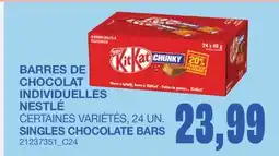 Wholesale Club BARRES DE CHOCOLAT INDIVIDUELLES, 24 UN offer