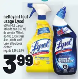 Metro NETTOYANT TOUT USAGE LYSOL | LYSOL ALL PURPOSE CLEANER offer
