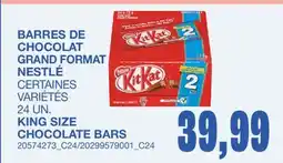 Wholesale Club BARRES DE CHOCOLAT GRAND FORMAT, 24 UN offer