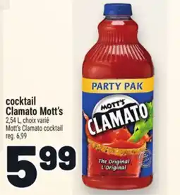 Metro COCKTAIL CLAMATO MOTT'S | MOTT'S CLAMATO COCKTAIL offer