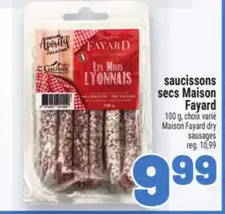 Metro SAUCISSONS SECS MAISON FAYARD | MAISON FAYARD DRY SAUSAGES offer