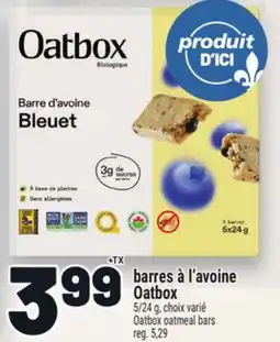 Metro OATBOX OATMEAL BARS offer