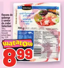 Metro FLOCONS DE GOBERGE À SAVEUR DE CRABE SELECTION | SELECTION CRAB FLAVOURED POLLOCK FLAKES offer