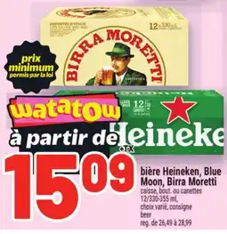Metro BIÈRE HEINEKEN, BLUE MOON, BIRRA MORETTI | BEER offer