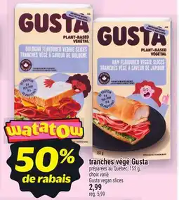 Metro TRANCHES VÉGÉ GUSTA | GUSTA VEGAN SLICES offer