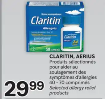 Brunet CLARITIN, AERIUS Produits sélectionnés pour aider au soulagement des symptômes d'allergies offer