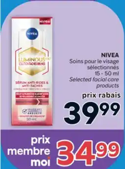 Brunet NIVEA Soins pour le visage sélectionnés offer
