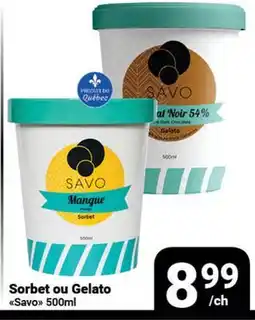 Pasquier Sorbet ou Gelato Savo offer