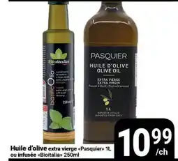 Pasquier Huile d'olive extra vierge Pasquier 1L ou infusée Bioltalia 250ml offer