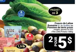 Pasquier Coeurs de Laitue Romaine ou Pommes de terre grelots rouges, jaunes ou trio The Little Potato offer