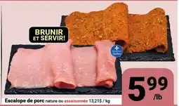 Pasquier Escalope de porc nature ou assaisonnée offer