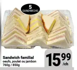 Pasquier Sandwich familial oeufs, poulet ou jambon offer