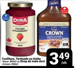 Pasquier Confiture, Tartinade ou Gelée Dora 500ml ou Sirop de maïs doré Crown offer
