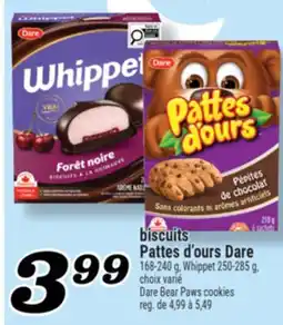Marché Richelieu BISCUITS PATTES D'OURS DARE | DARE BEAR PAWS COOKIES offer