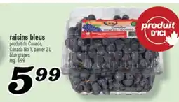 Marché Richelieu raisins bleus | blue grapes offer
