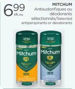 Proxim MITCHUM Selected antiperspirants or deodorants offer