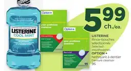 Proxim LISTERINE Selected mouthwashes, OPTION + Denture cleanser offer