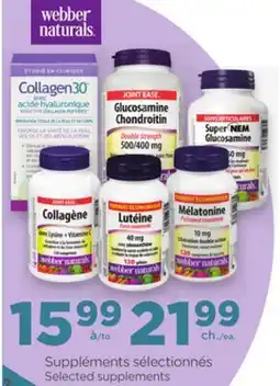 Proxim Webber naturals Selected supplements offer