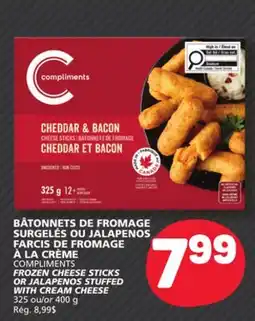 Marché Bonichoix COMPLIMENTS FROZEN CHEESE STICKS OR JALAPENOS STUFFED WITH CREAM CHEESE offer
