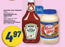 Marché Bonichoix KRAFT MAYO, MIRACLE WHIP TOMATO KETCHUP, MAYONNAISE OR SPREAD offer