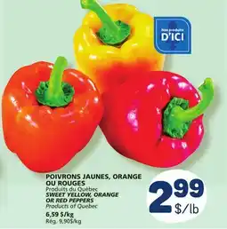 Marché Bonichoix SWEET YELLOW, ORANGE OR RED PEPPERS offer