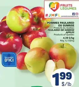 Marché Bonichoix PAULARED OR SUNRISE APPLES offer