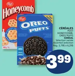 Marché Bonichoix POST HONEYCOMB, OREO PUFFS CEREAL offer