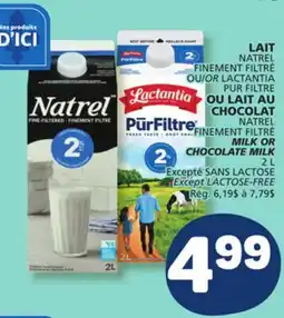 Marché Bonichoix LAIT NATUREL FINEMENT FILTRÉ OU LACTANTIA PUR FILTRE OU LAIT AU CHOCOLAT offer
