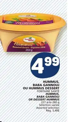 Marché Bonichoix FONTAINE SANTÉ HUMMUS, BABA GANNOUJ OR DESSERT HUMMUS offer