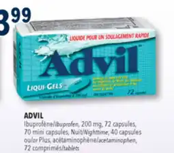 Familiprix Advil Liqui-Gels ibuprofen capsules 72un offer