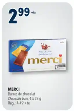 Familiprix Merci milk chocolate bars offer