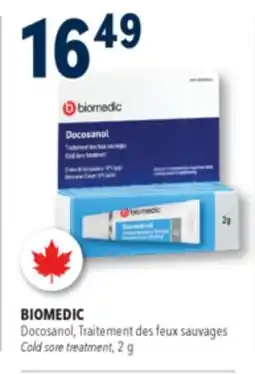 Familiprix Biomedic cold sore treatment cream offer