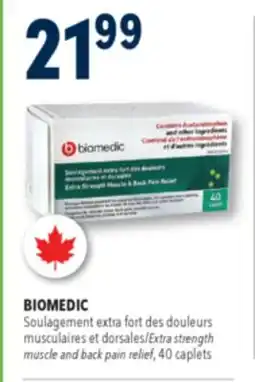 Familiprix Biomedic extra strength muscle & back pain relief caplets 40un offer