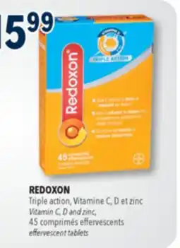 Familiprix Redoxon Triple Action Vitamins C+D & Zinc orange flavored effervescent tablets 45un offer