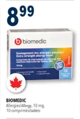 Familiprix Biomedic extra strength allergy relief tablets 10un offer