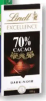 Familiprix Lindt Excellence dark chocolate 70% cocoa – Bar offer