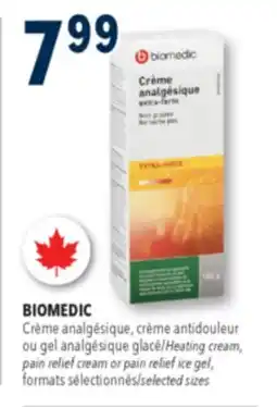 Familiprix BIOMEDIC Heating cream, pain relief cream or pain relief ice gel, selected sizes offer