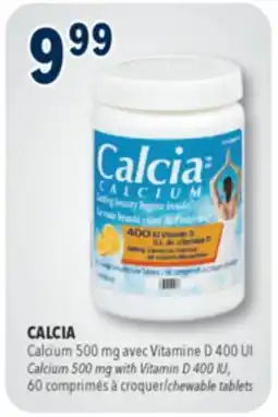 Familiprix Calcia Calcium Vitamin D orange smoothchew tablets 60un offer