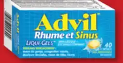 Familiprix Advil Cold & Sinus analgesic and decongestant non-drowsy caplets 40un offer