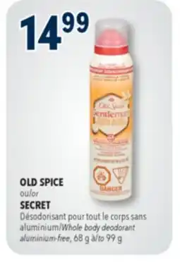 Familiprix Old Spice Gentle Man's Total Body deodorant spray Vanilla & Shea offer