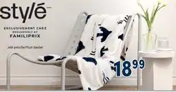 Familiprix Stylé Plush Throw - Bird offer