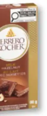 Familiprix Ferrero Rocher Milk Chocolate Bar with Hazelnut and Cocoa Filling offer