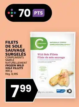 Rachelle-Bery Grocery FILETS DE SOLE SAUVAGE SURGELÉS COMPLIMENTS SIMPLE NATURELLEMENT offer