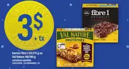 Maxi BARRES FIBRE 1 125/175 G OU VAL NATURE 148/190 G offer